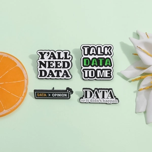 Funny Data Science Enamel Pin Set Alloy Brooch Geek Slogan Talk Data To Me Lapel Badge For Clothes Backpack Decor Gift