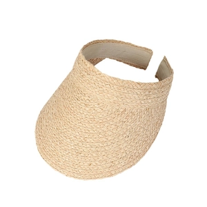 Women's handmade raffia sun hat with a wide brim and open top design for summer