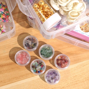 Kit de résine DIY avec éclats de pierres colorées en bocaux pour décoration d'ongles