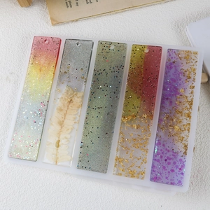 Silicone Bookmark Molds For DIY Resin Casting Crystal Epoxy Crafting Rectangular Oval Jewelry Making Tools Transparent
