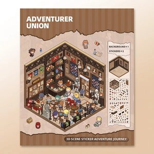 Telado adventurer guild miniature scene stickers with 100+ decorative craft elements