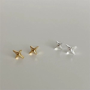 925 Sterling Silver Star Stud Earrings Minimalist Pointed Star Geometric Jewelry For Women Small Dainty Style
