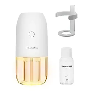 White smart aroma diffuser kit with 5ml essential oil and upgraded wall-mount base