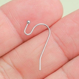 High-quality 304 stainless steel S-shaped earring hooks with ball head for DIY jewelry
