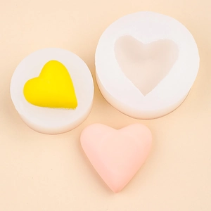 DIY heart shaped silicone molds for handmade chocolate fondant cake and soap craft making