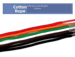 Close-up of colorful cotton lacing cords for children's wooden threading toy boards