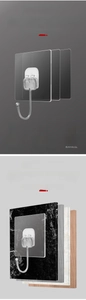 Detailed three-layer structure of heavy-duty transparent adhesive wall hooks for home