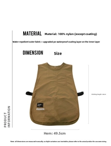 Detail of waterproof nylon apron fabric and functional pocket on plain white background