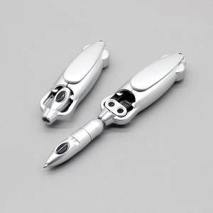 Novelty Folding Ballpoint Pen Creative Robot Deformation Shape Portable Retractable Writing Tool Office Gift