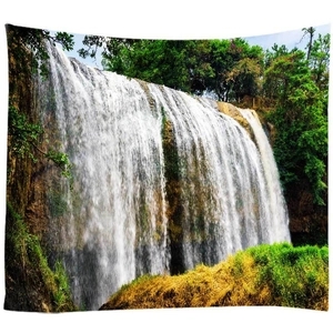 Tenture murale paysage de forêt et cascade pour décoration de dortoir
