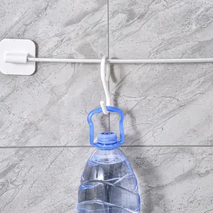 Durable white S-shaped hooks with thickened design for heavy-duty hanging on home racks