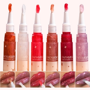 Set de 6 brillos de labios nacarados y brillantes en varios colores vibrantes