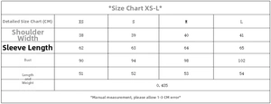 Size chart for houndstooth blazer set including shoulder, bust and length in CM units