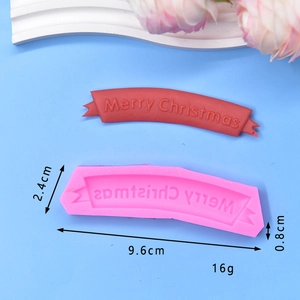 Dimensions détaillées pour le moule en silicone Joyeux Noël pour pâtisserie et chocolat