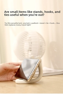 Flexible beige S-shaped multi-functional hook used as a stable phone stand on a desk