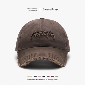 Casquette De Baseball En Coton Lavé Vintage Broderie 3D Effet Usé Réglable Dad Hat Hommes Femmes Streetwear Hip Hop