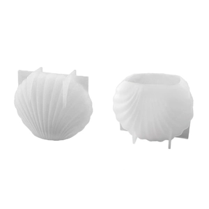 Lot de 2 moules en silicone en forme de coquillage pour bougies en résine DIY