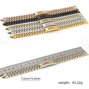 18K gold stainless steel watch band style men's bracelet in five assorted colors