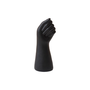 Escultura de puño moderno de resina negra, estatua de mano decorativa para decoración de mesa