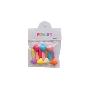 Colorful candy-colored bean-shaped hair clips set with 10 pieces for kids and students