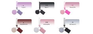 Multi-color set of 2-in-1 mini wrist bags with circular and rectangular zip pouches