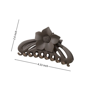 Matte mocha Sonnenblume Haarklammer mit 4,33 Zoll Breite und Blumendesign