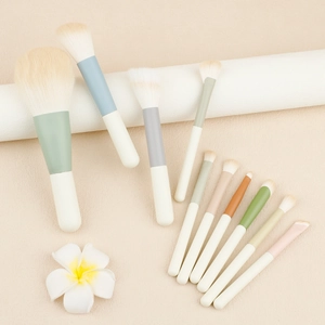 11-teiliges buntes Make-up-Pinsel-Set mit weichen Borsten für Puder und Lidschatten