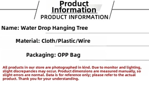 Detailed specifications for teardrop upside down Christmas tree wall hanging decor