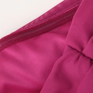 Hot pink mesh tube dress featuring non-slip silicone strip for secure fit and style
