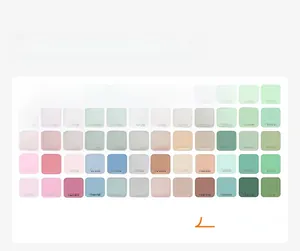 Color chart with 55 swatches and hex codes for high-stretch yoga wear customization