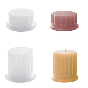 Roman Column Silicone Mold Striped Cylindrical European Retro Style For DIY Handmade Aromatherapy Candle Plaster Ornament