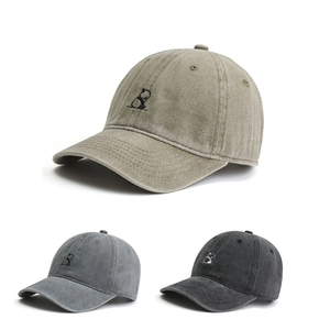Washed Cotton Baseball Cap With Cartoon Panda Embroidery Vintage Adjustable Sun Hat For Outdoor Men Women