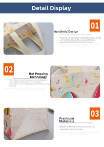 Close-up of reinforced handles and heat-pressed seams on Easter non-woven gift bag