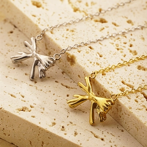 Bow Pendant Necklace Stainless Steel Elegant Bowknot Clavicle Chain Jewelry For Women Minimalist Chic Style
