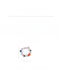 Detailed view of heavy chain bracelet with colorful rhinestones and size specifications