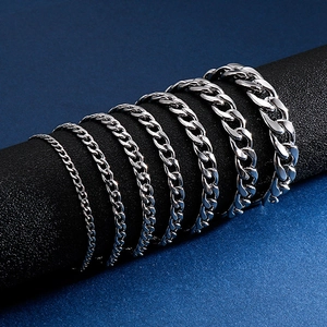 Bracciale A Catena A Maglia Cubana In Acciaio Inossidabile Lucidato Semplice Hip Hop Minimalista Gioielli Per Uomo Donna