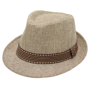 Fedora Hat Straw Weave Striped Band Breathable Sun Protection British Style Jazz Hat For Men Women
