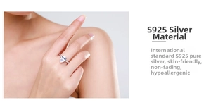 Detail of 3 carat pear cut cubic zirconia ring in S925 sterling silver claw setting