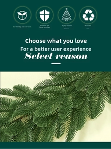 Detail of high-simulation green pine branches with realistic needle texture and PE material