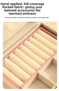 Macro detail of jewelry box interior with premium long flocking lining for rings