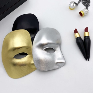 Phantom Of The Opera Half Face Masquerade Mask Metallic Plastic Halloween Costume Party Accessory For Men And Women