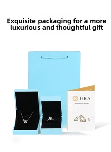 S925 Sterling Silber Moissanit Schmuckset mit GRA Zertifikat und Geschenkverpackung
