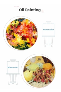 Detail view showing versatile usage for oil and gouache painting on the PP palette
