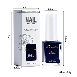 Masque à ongles peel-off pour renforcer et réparer les ongles abîmés, flacon de 12 ml