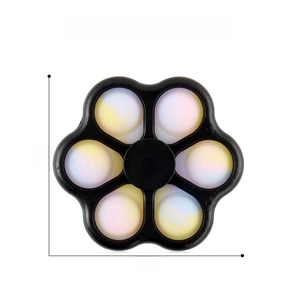 Tabella taglie dettagliata di un fidget spinner da 8 cm con bolle colorate pop
