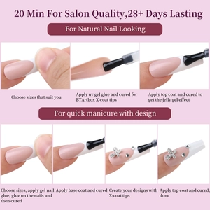 Set unghie finte French Cat-Eye con strass e tutorial di applicazione in 6 passaggi
