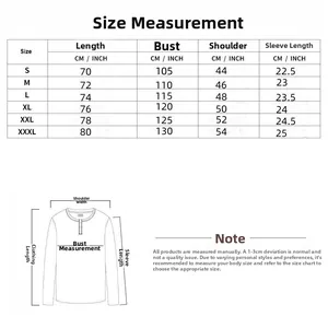 Detailed size measurement chart for waffle knit short sleeve shirt with S to 3XL dimensions