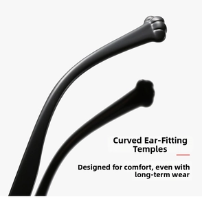 Close-up of ergonomic curved temple tips with cute cat paw detail for kids sunglasses