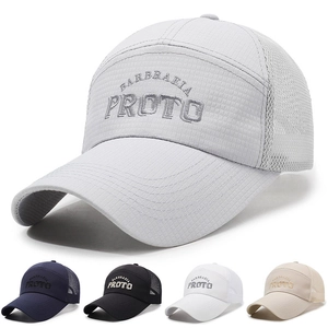 Cappello Da Baseball In Rete Traspirante Trucker Hat Protezione Solare Poliestere Ricamo Lettera Sport All'aperto Regolabile Uomo