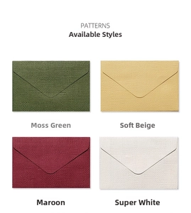 Mini envelopes set featuring linen textured paper in four elegant vintage colors